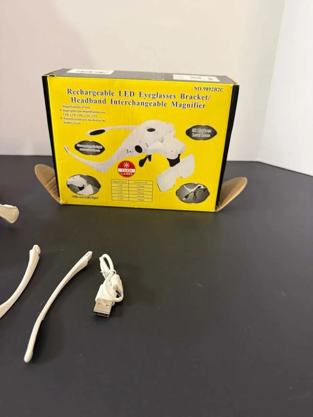 YOCTOSUN Rechargeable LED Headband‎ Magnifier with 5 Interchangeable Lenses